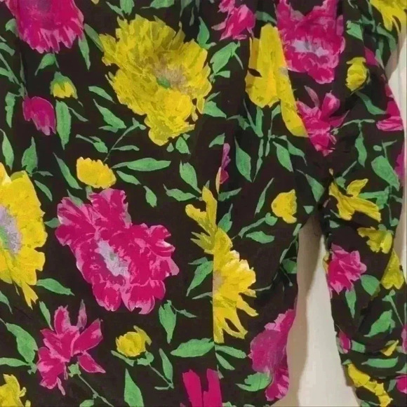 ZARA | Pink/Black/Yellow/Green Rcuhed Long  Sleeve Corset Crop Top - Picture 8 of 8